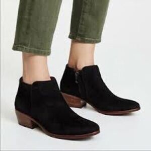 Sam Edelman Black Suede Petty Boots